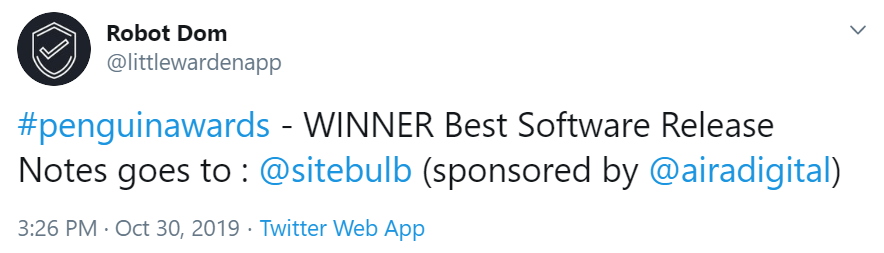 Sitebulb wins 2019 Penguin Award