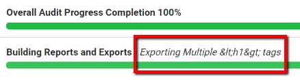 Export h1 tag error