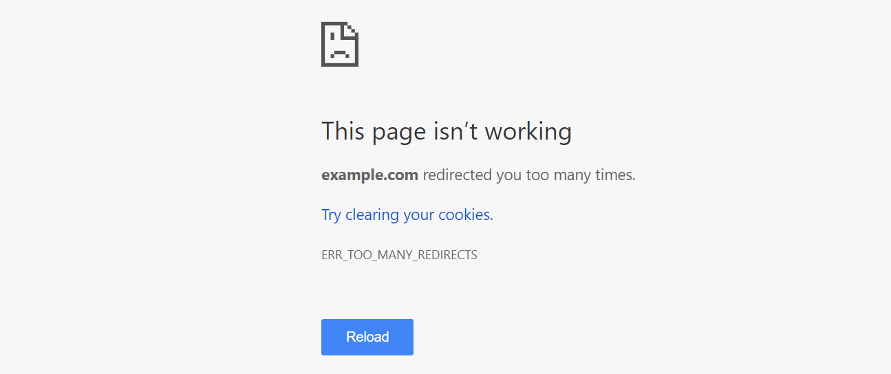 Redirects too many times
