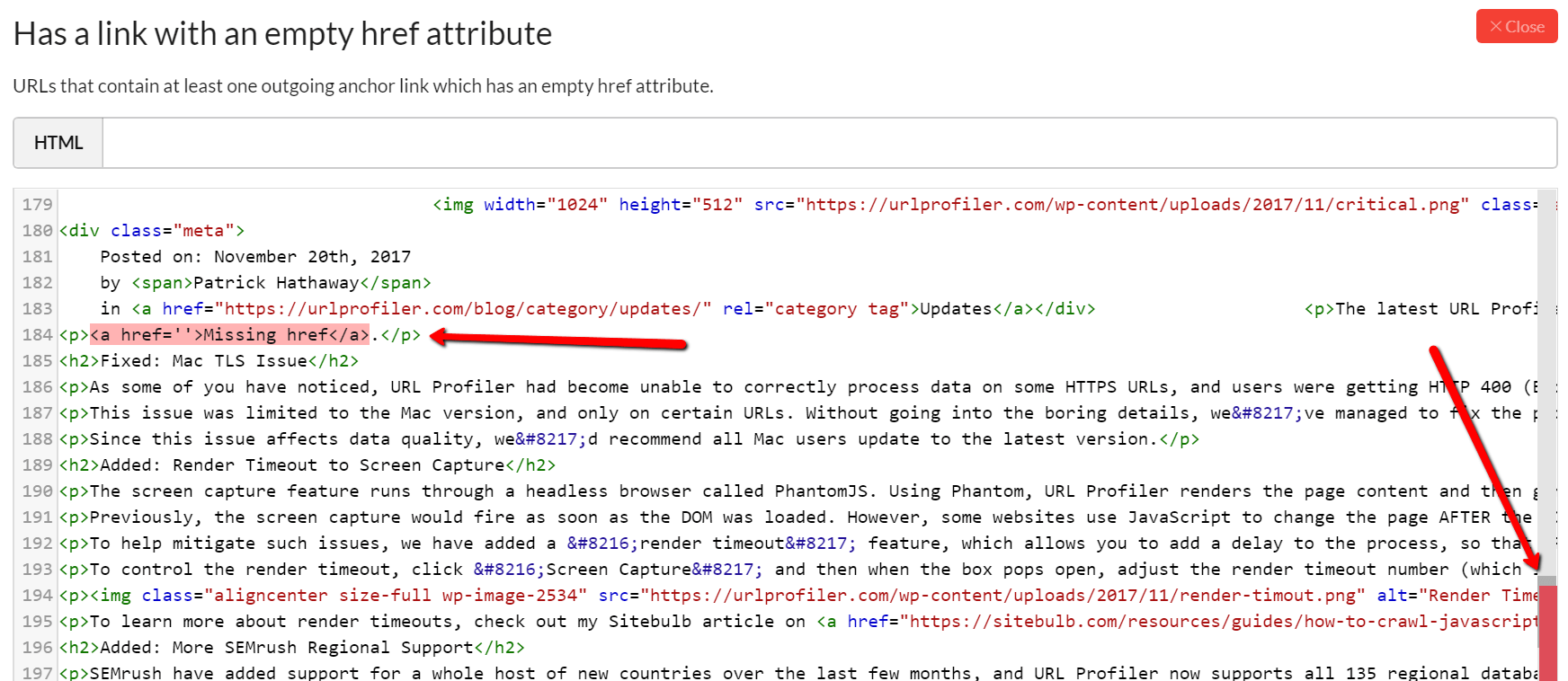 Has A Link With An Empty Href Attribute Sitebulb