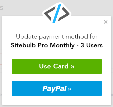 Select payment type