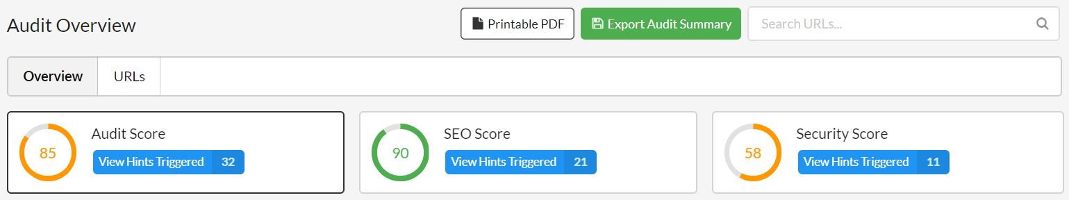 Audit Scores