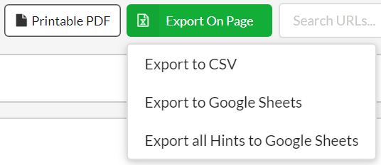 Export to sheets