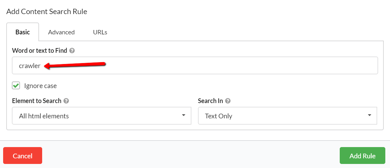 Enter text to search - basic