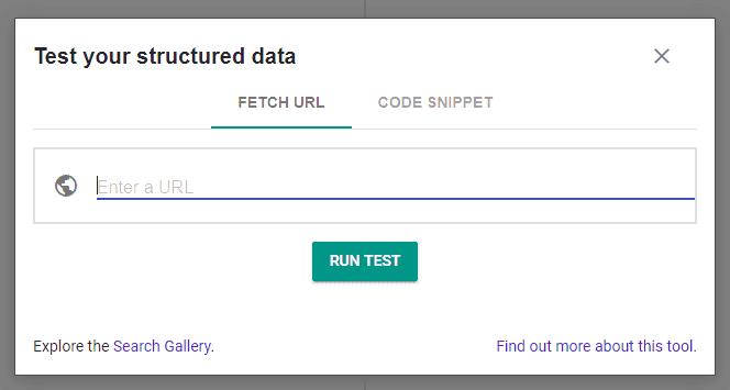 Structured Data Testing Tool