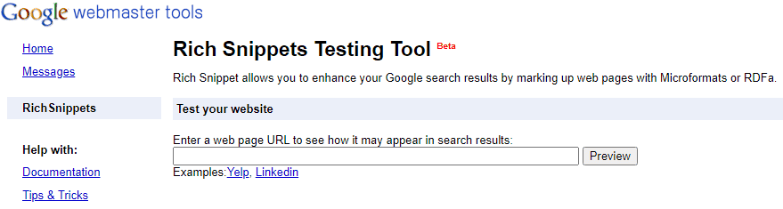 rich snippets testing tools