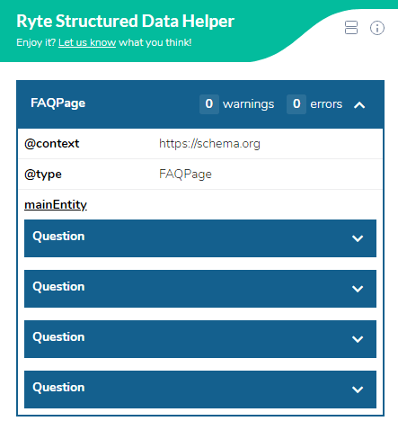 Ryte Structured Data Helper