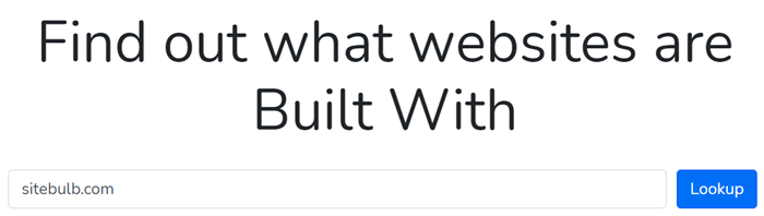 BuiltWith screenshot