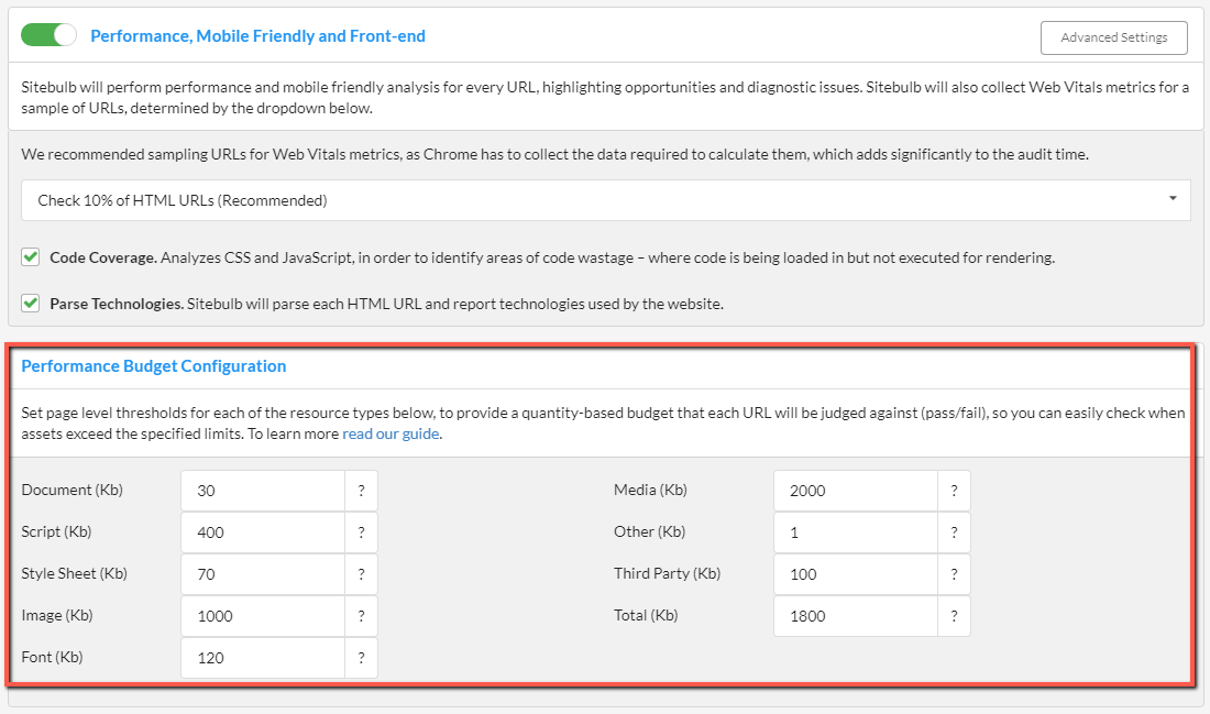 Performance Budgets