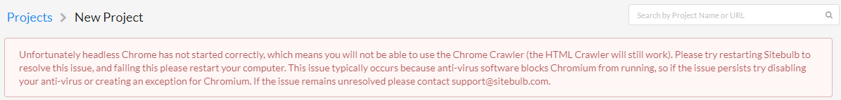 Chrome not installed