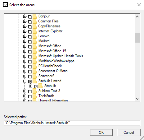 Sitebulb folder added as exception