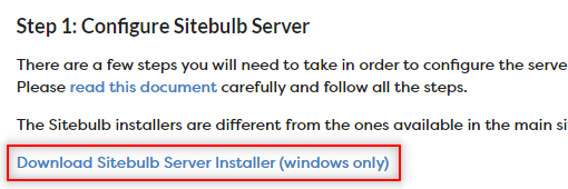Sitebulb Server Download link