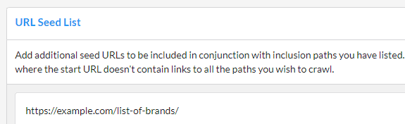 URL Seed List