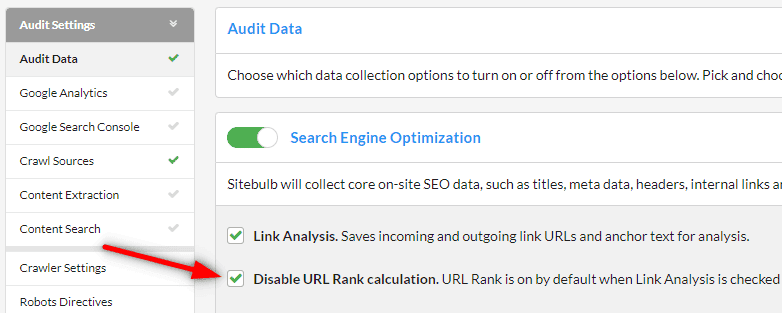 Disable URL Rank