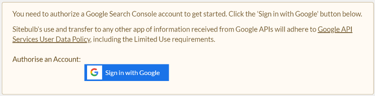 Authorizing Google Account