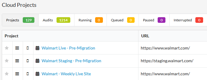 Multiple pre-migration audits set up