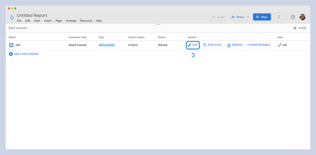 How to edit a data source in Looker Studio