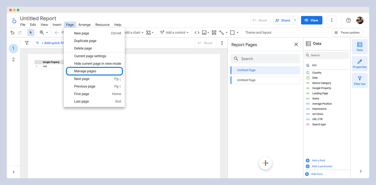 Improve dashboard load speed by segmenting data across multiple pages