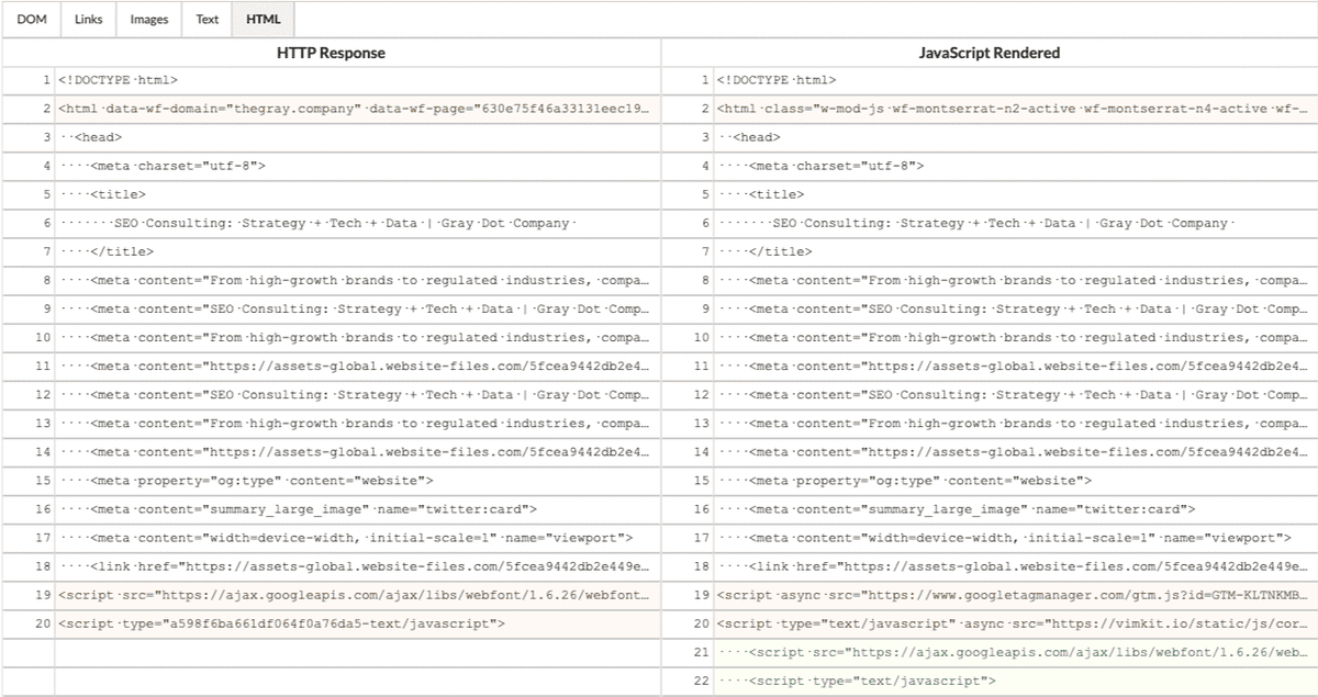 response vs render report