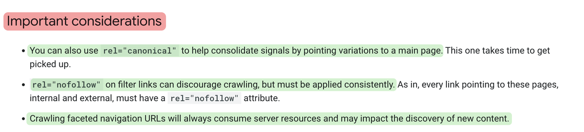 Google's recommendations on using rel=canonical and rel=nofollow attributes