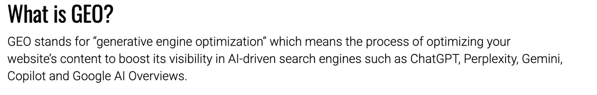 what is GEO? definition according to SEL