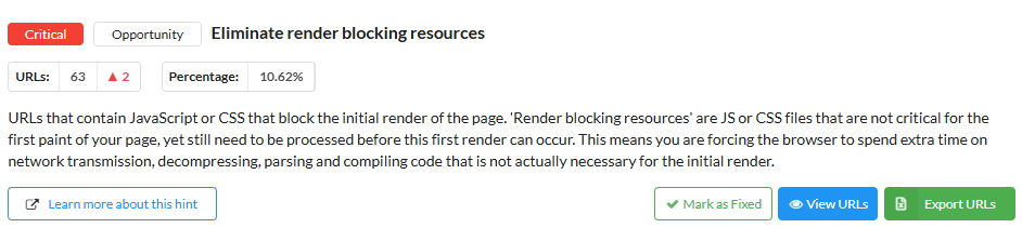 Render Blocking Resources