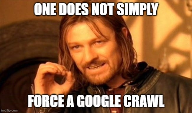 can't force a crawl