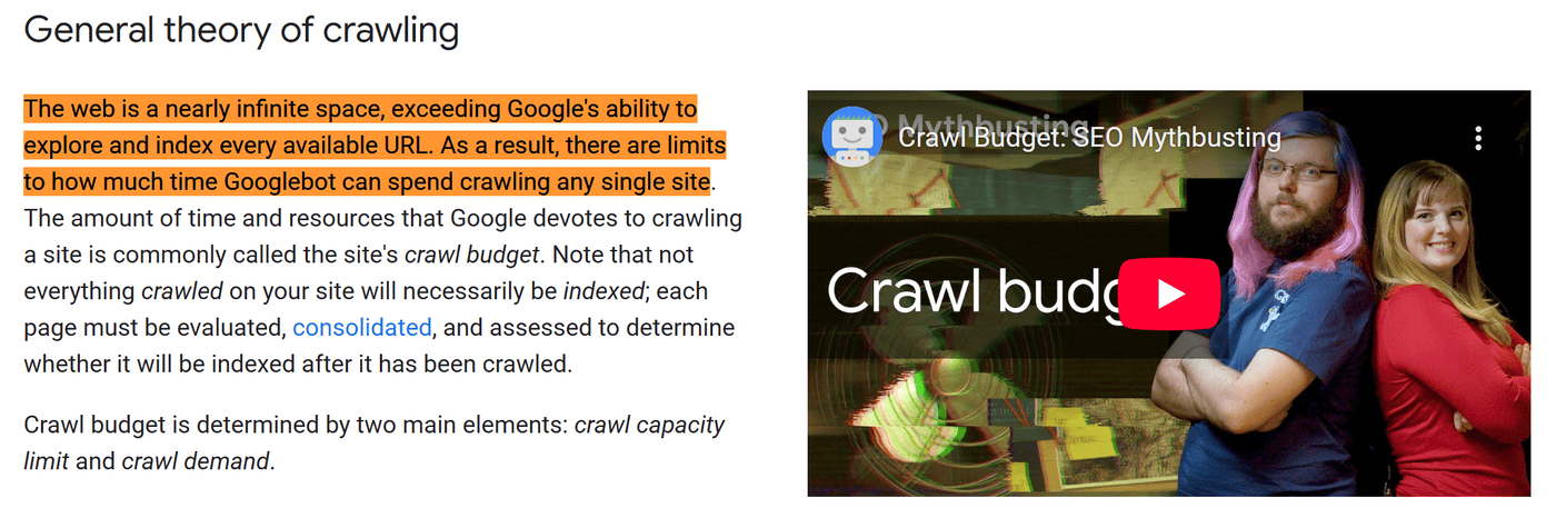 google's theory of crawling