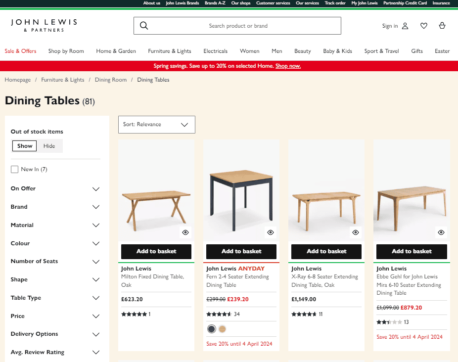 faceted navigation for ecommerce SEO