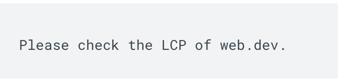Example of a prompt for a coding agent for checking LCP