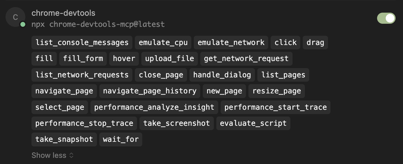 Screenshot of Cursor > Curso Setting  > MCP & Tools tab