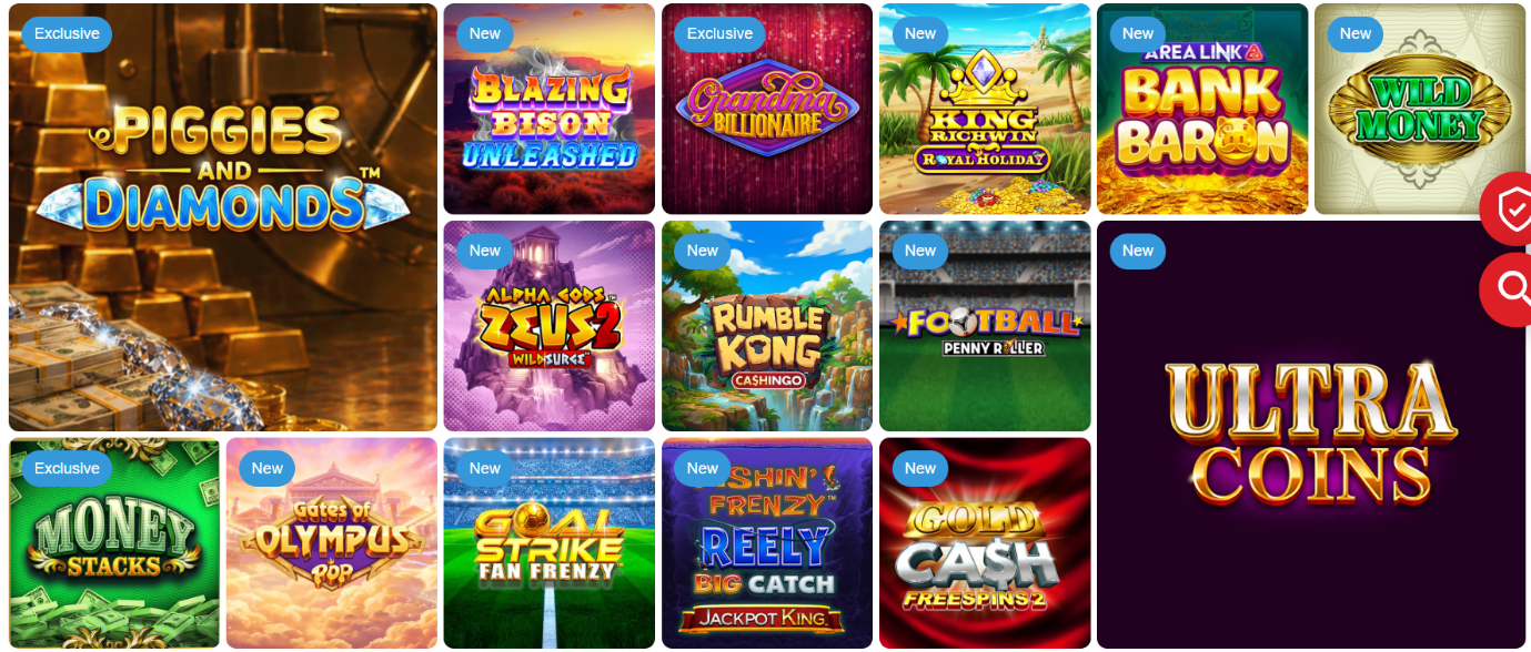 Example of a slots banner