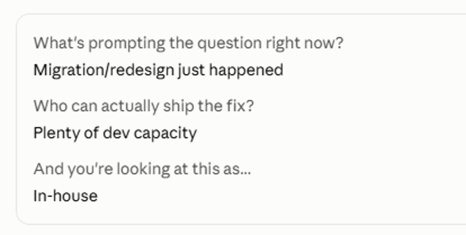 Example prompting with context