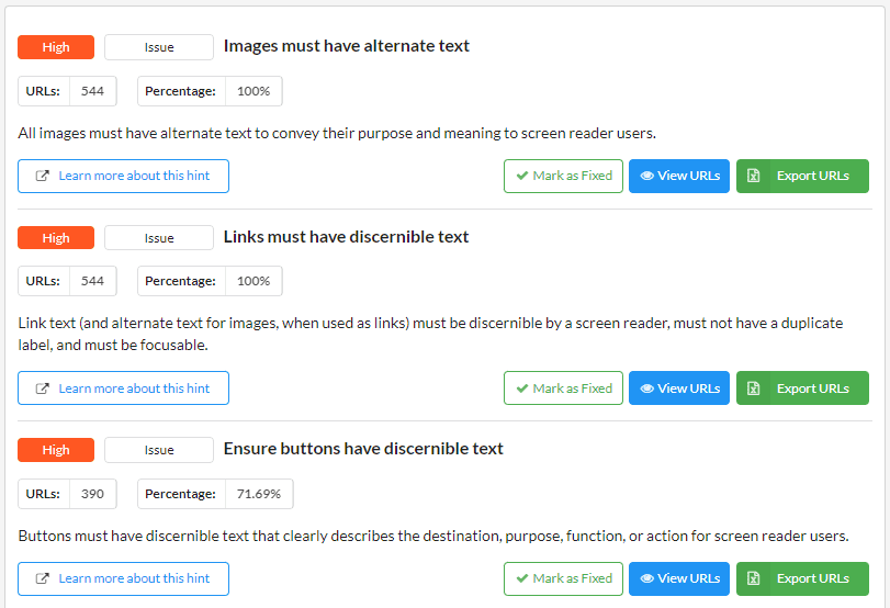 A screenshot of Sitebulb