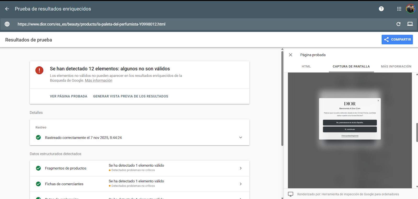 Use of Search Console as rendering tool