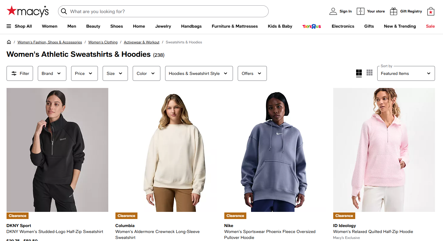 Attribute-based breadcrumbs example